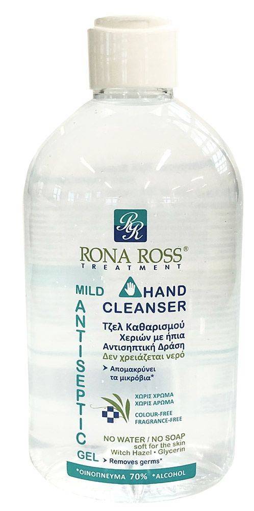 ΑΝΤΙΣΗΠΤΙΚΟ ΧΕΡΙΩΝ RONA ROSS ΧΩΡΙΣ ΑΡΩΜΑ ΑΧΡΩΜΟ 500ML RONA ROSS