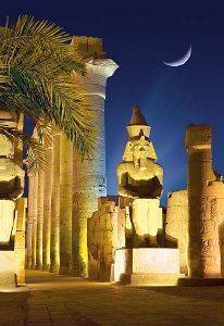 LUXOR TEMPLE BY NIGHT, EGYPT - 1000 