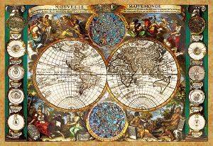 ANTIQUE WORLD MAP - 1500 