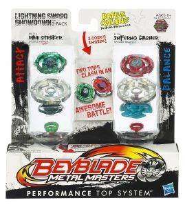 BEYBLADE FUSION BATTLE TOP FACE OFF STAMINA RAY STRIKER AND INFERNO CASHER