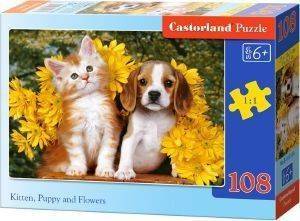 KITTEN PUPPY AND FLOWERS CASTORLAND 108 