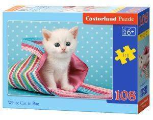 WHITE CAT IN BAG CASTORLAND 108 