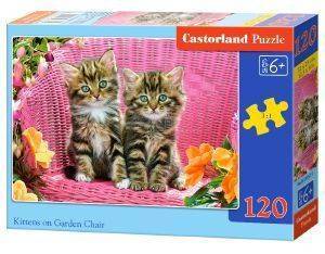 KITTENS ON GARDEN CHAIR CASTORLAND 120 