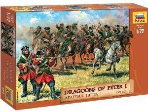  1/72 ZVEZDA DRAGOONS OF PETER I THE GREAT-17TH/18TH CENTURY  [8072]
