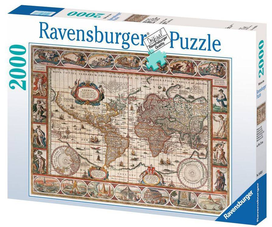 ΙΣΤΟΡΙΚΟΣ ΠΑΓΚΟΣΜΙΟΣ ΧΑΡΤΗΣ RAVENSBURGER 2000 ΚΟΜΜΑΤΙΑ RAVENSBURGER