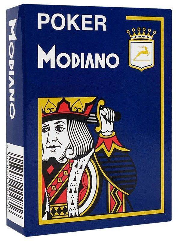 ΤΡΑΠΟΥΛΑ ΠΛΑΣΤΙΚΗ MODIANO TEXAS POKER 4 JUMBO ΜΠΛΕ