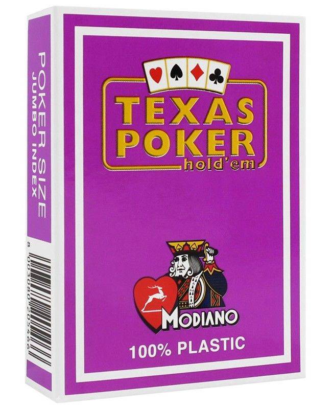 ΤΡΑΠΟΥΛΑ ΠΛΑΣΤΙΚΗ MODIANO TEXAS POKER 2 JUMBO ΜΩΒ MODIANO