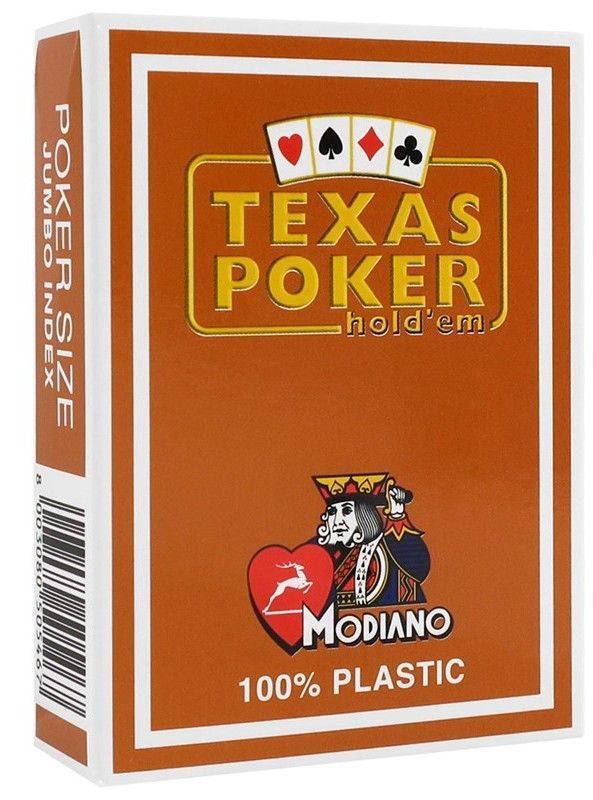 ΤΡΑΠΟΥΛΑ ΠΛΑΣΤΙΚΗ MODIANO TEXAS POKER 2 JUMBO ΚΑΦΕ MODIANO