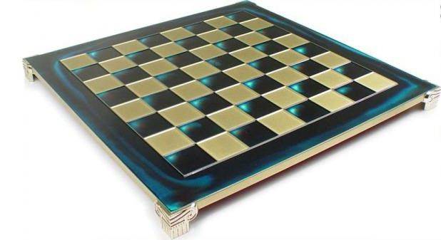 ΣΚΑΚΙΕΡΑ MANOPOULOS ΜΠΡΟΥΤΖΙΝΗ ΜΠΛΕ ΣΜΑΛΤΟ 54X54CM MANOPOULOS