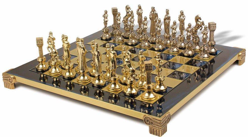 ΣΚΑΚΙ ΜΕΤΑΛΛΙΚΟ MANOPOULOS "ΑΝΑΓΕΝΝΗΣΗ" ΜΠΛΕ 36X36CM MANOPOULOS