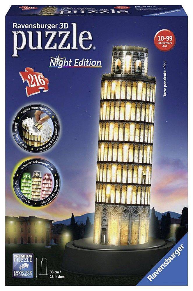ΠYΡΓΟΣ ΤΗΣ ΠΙΖΑΣ RAVENSBURGER NIGHT EDITION 216 ΚΟΜΜΑΤΙΑ RAVENSBURGER