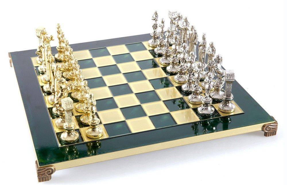 ΣΚΑΚΙ ΜΕΤΑΛΛΙΚΟ MANOPOULOS "ΑΝΑΓΕΝΝΗΣΗ" ΠΡΑΣΙΝΟ 36X36CM