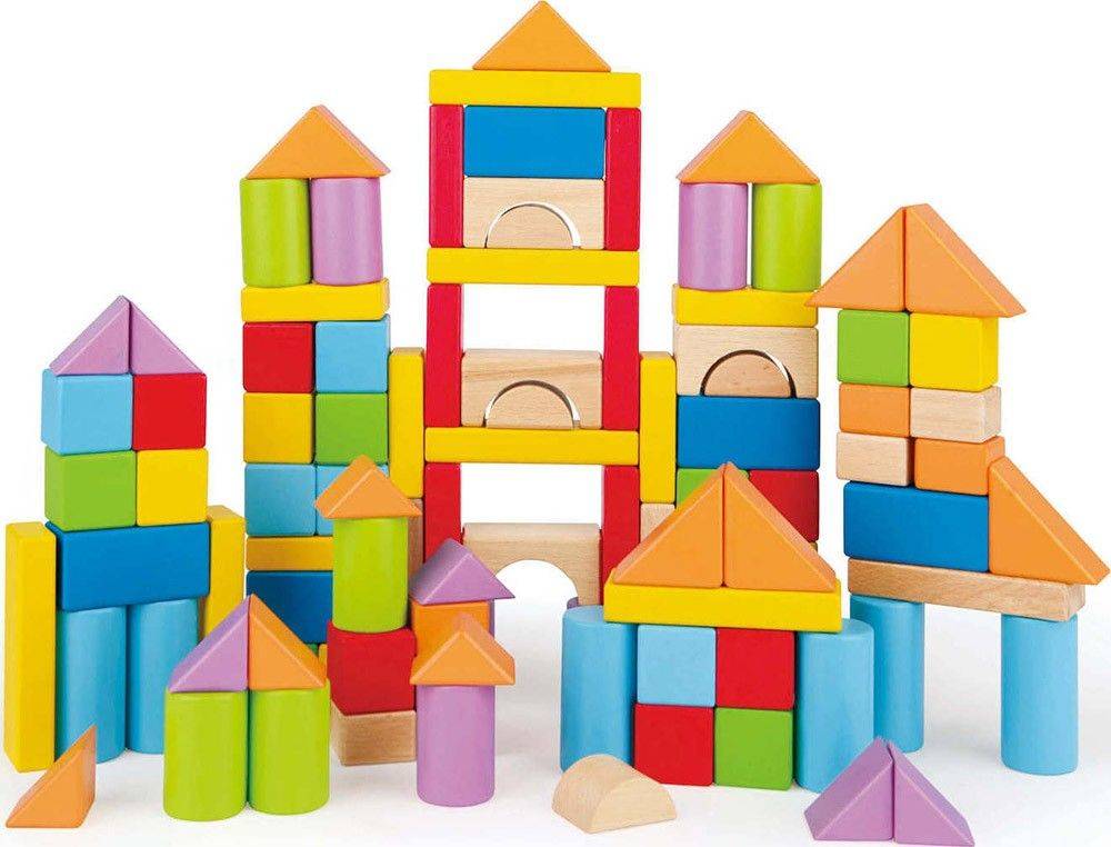 ΞΥΛΙΝΑ ΤΟΥΒΛΑΚΙΑ HAPE WOODEN BLOCKS ΠΟΛΥΧΡΩΜΑ 101 ΤΜΧ HAPE