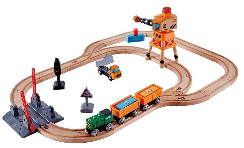 HAPE ΣΙΔΗΡΟΔΡΟΜΟΣ ΜΕ ΓΕΡΑΝΟ ΦΟΡΤΟΕΚΦΟΡΤΩΣΗΣ HAPE CROSSING - CRANCE SET 34ΤΜΧ