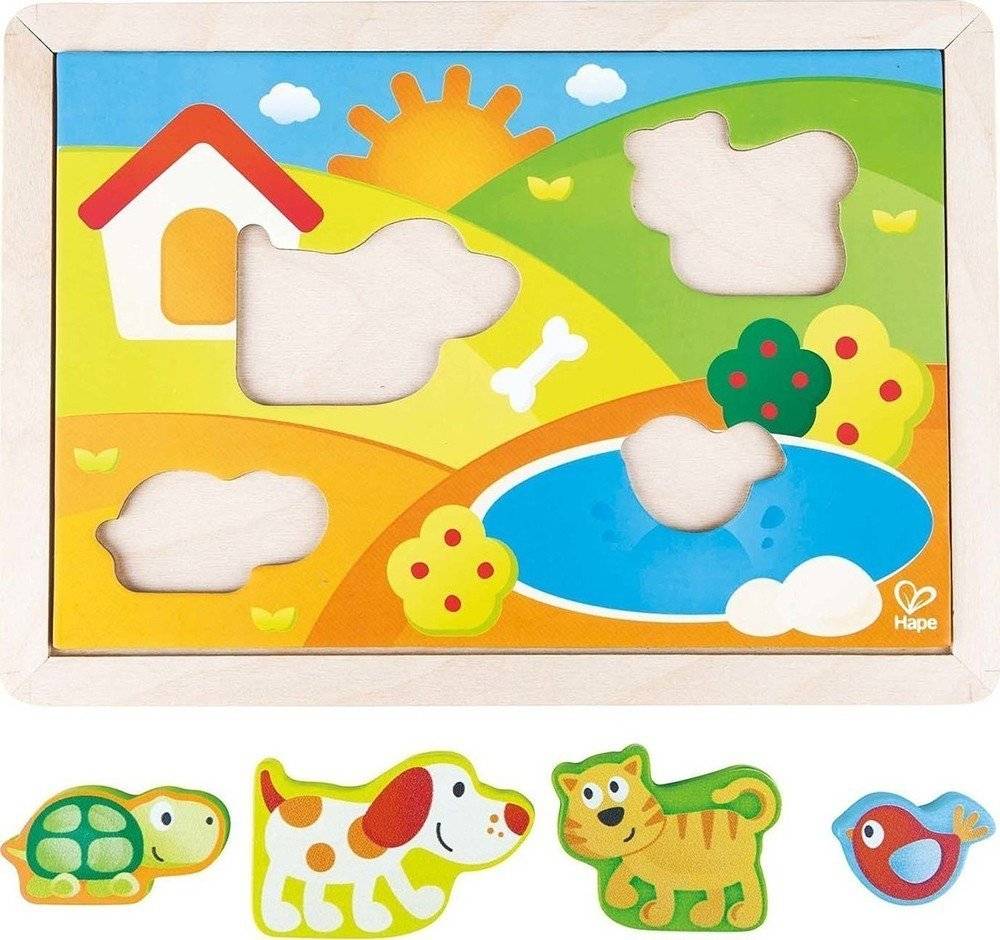 HAPE ΤΟ ΠΑΖΛ ΤΗΣ ΗΛΙΟΛΟΥΣΤΗΣ ΚΟΙΛΑΔΑΣ HAPE SUNNY VALLEY PUZZLE 3 IN 1