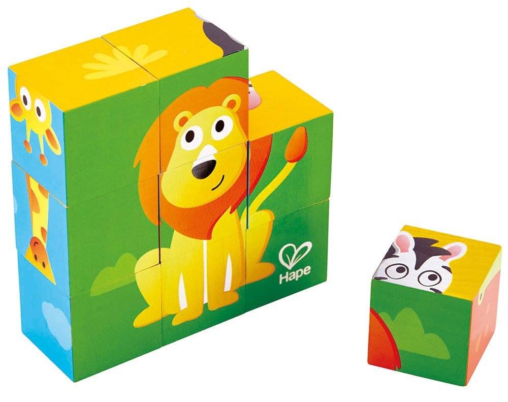 PUZZLE ΚΥΒΩΝ HAPE ΤΑ ΖΩΑ ΤΗΣ ΖΟΥΓΚΛΑΣ JUNGLE ANIMAL HAPE