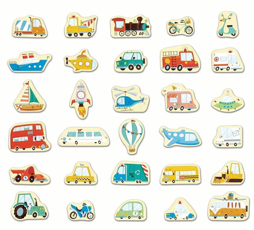 HAPE ΞΥΛΙΝΟ ΣΕΤ ΜΑΓΝΗΤΩΝ HAPE MAGNETIC VEHICLES