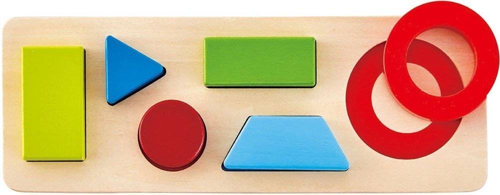 HAPE HAPPY PUZZLES ΞΥΛΙΝΟ ΠΑΖΛ ΓΕΩΜΕΤΡΙΚΑ ΣΧΗΜΑΤΑ HAPE