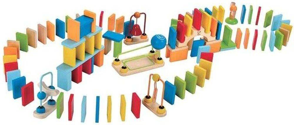 ΞΥΛΙΝΟ ΝΤΟΜΙΝΟ HAPE DYNAMO DOMINOES ΠΟΛΥΧΡΩΜΟ 107ΤΜΧ HAPE