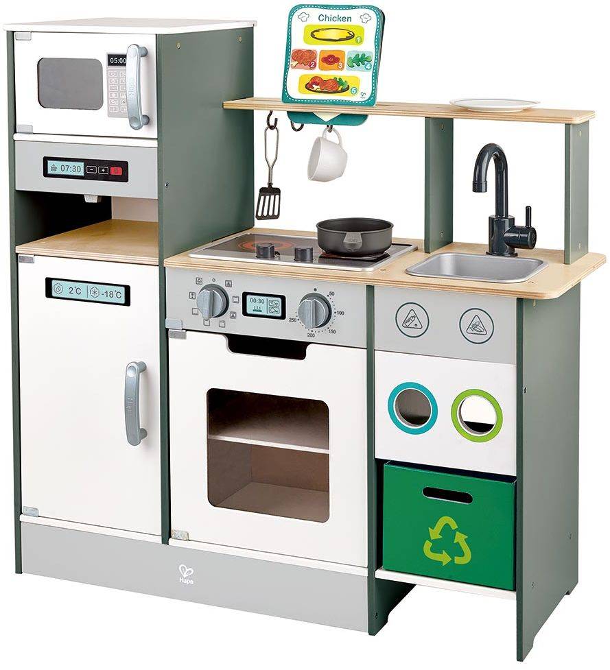 ΞΥΛΙΝΗ ΚΟΥΖΙΝΑ HAPE KITCHEN WITH FUN FAN STOVE ΜΕ ΦΩΤΑ ΚΑΙ ΗΧΟΥΣ HAPE