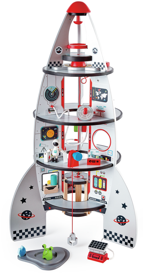 HAPE ΣΕΤ ΚΑΤΑΣΚΕΥΗΣ ΞΥΛΙΝΟΥ ΔΙΑΣΤΗΜΟΠΛΟΙΟΥ HAPE FOUR-STAGE ROCKET SHIP (20 ΤΜΧ)