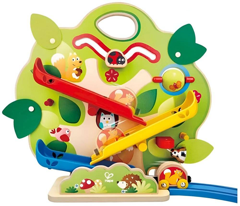 ΞΥΛΙΝΕΣ ΡΑΓΕΣ ΜΕ ΣΚΙΟΥΡΑΚΙ HAPE NUTTY SQUIRREL RAILWAY (5 ΤΜΧ) HAPE