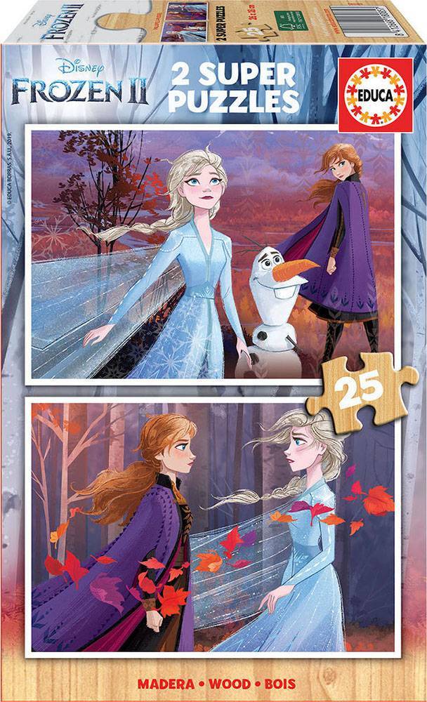 EDUCA ΞΥΛΙΝΟ PUZZLE 2Χ25 FROZEN 2
