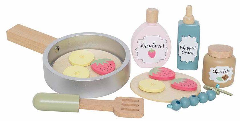 ΞΥΛΙΝΟ ΣΕΤ ΤΗΓΑΝΙ ΚΑΙ ΥΛΙΚΑ JABADABADO ΓΙΑ PANCAKES JABADABADO