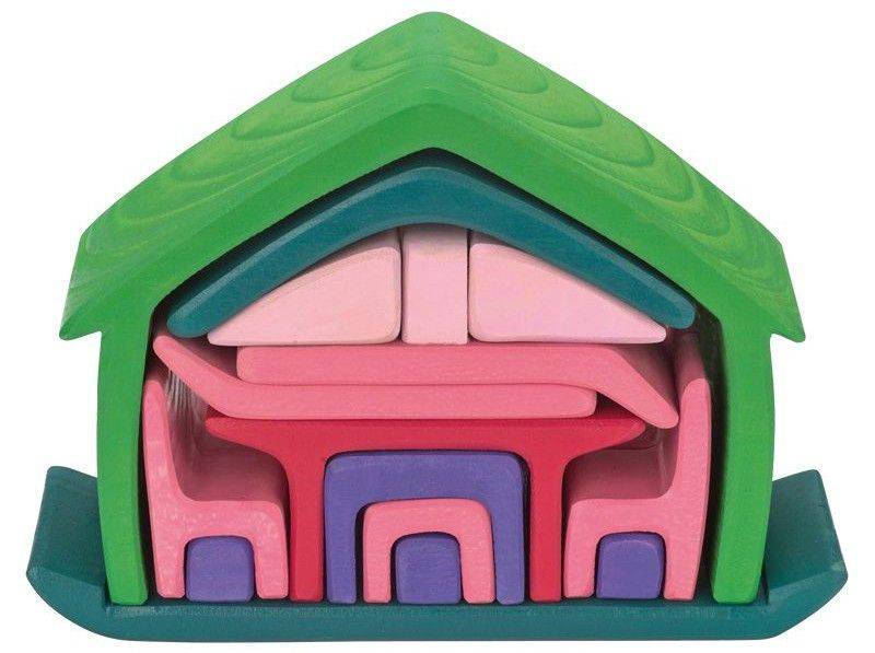 ΞΥΛΙΝΟ ΠΑΖΛ NIC ΣΠΙΤΙ ΜΕ ΕΠΙΠΛΑ 17 ΚΟΜΜΑΤΙΩΝ ΠΡΑΣΙΝΟ (523265) NIC