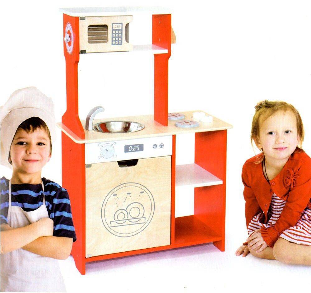 ΞΥΛΙΝΗ ΚΟΥΖΙΝΑ VIGA ΤΕΤΡΑΠΛΕΥΡΗ ΚΟΚΚΙΝΟ 92CM VIGA