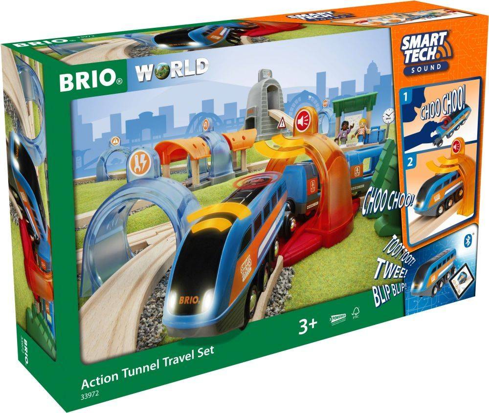 BRIO SMART TECH - ΣΕΤ ΕΠΙΒΑΤΙΚΟ ΤΡΕΝΟ ΜΕ ΤΟΥΝΕΛ ΜΕΓΑΛΟ BRIO 37ΤΜΧ (33972)