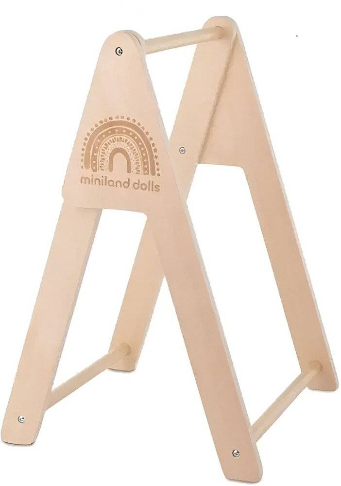 ΞΥΛΙΝΗ ΚΡΕΜΑΣΤΡΑ ΡΟΥΧΩΝ ΓΙΑ ΚΟΥΚΛΕΣ MINILAND DOLLS CLOTHES RACK