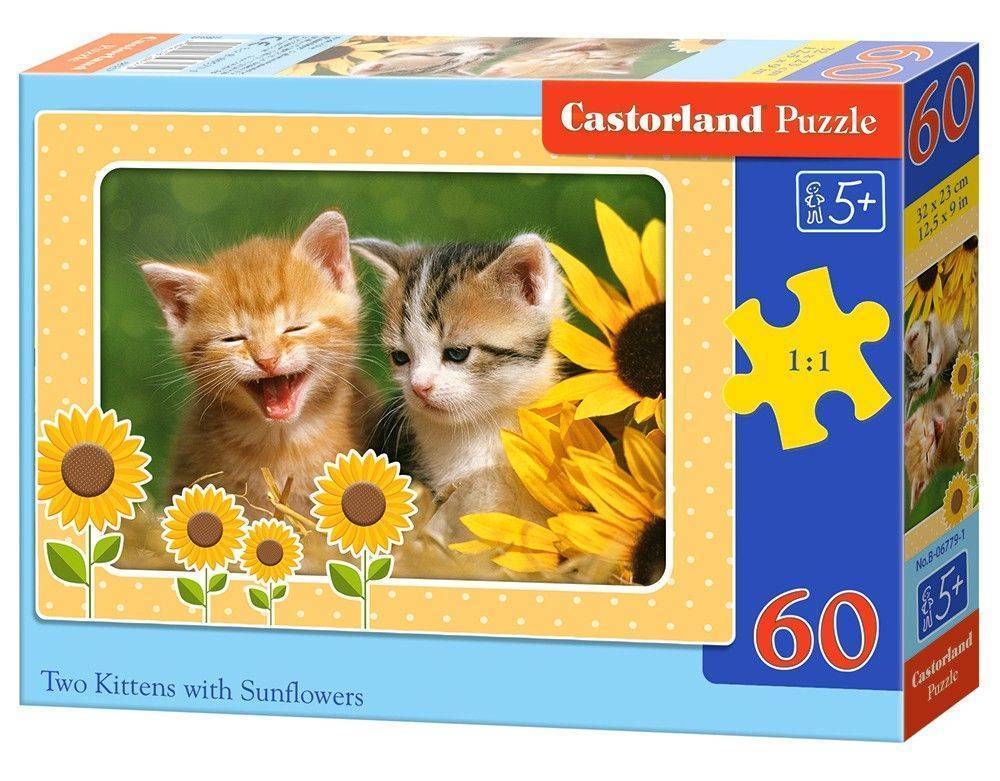 TWO KITTENS WITH SUNFLOWERS CASTORLAND 60 ΚΟΜΜΑΤΙΑ CASTORLAND