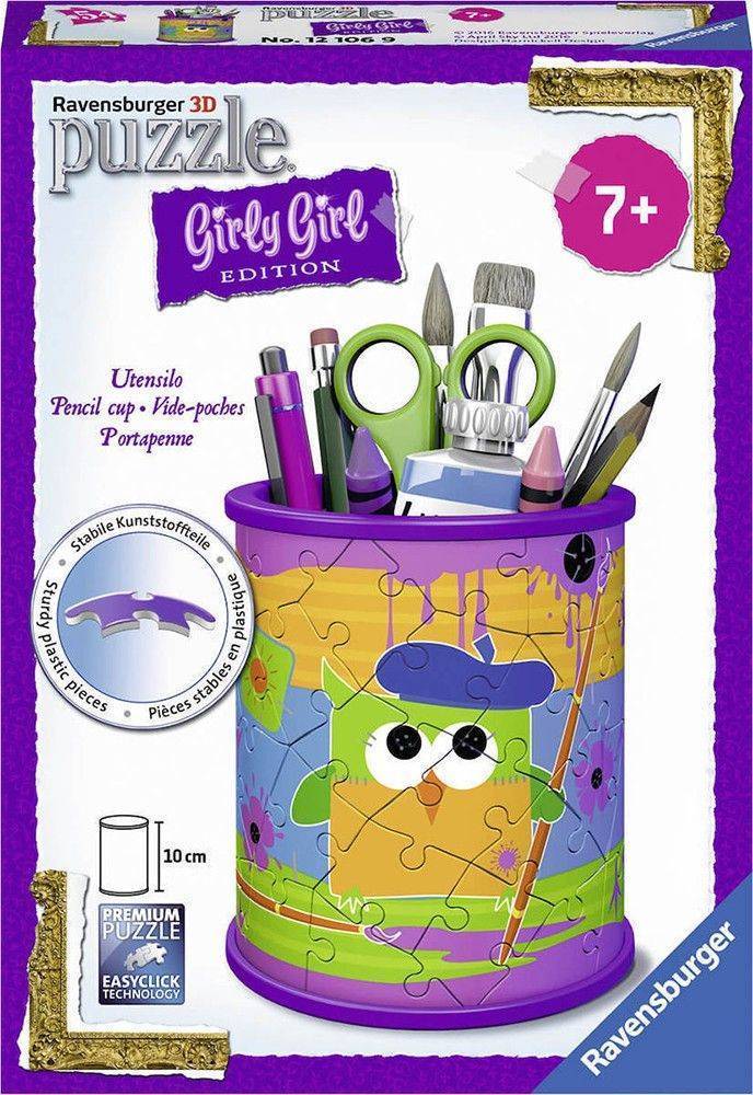 3D PUZZLE ΜΟΛΥΒΟΘΗΚΗ RAVENSBURGER ΚΟΥΚΟΥΒΑΓΙΕΣ 54 ΚΟΜΜΑΤΙΑ (8 X 9.5 CM) RAVENSBURGER