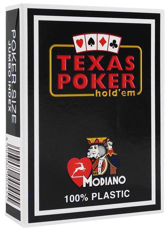 ΤΡΑΠΟΥΛΑ ΠΛΑΣΤΙΚΗ MODIANO TEXAS POKER 2 JUMBO ΜΑΥΡΟ MODIANO