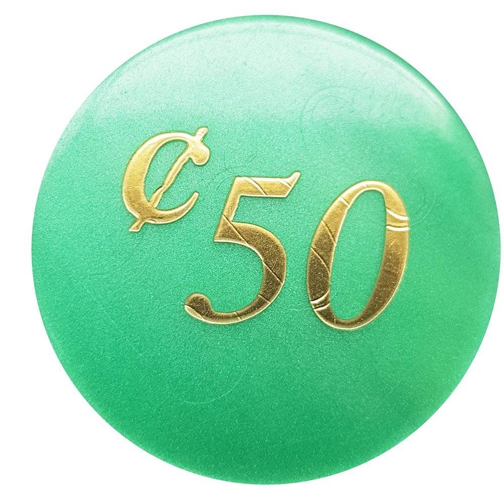 ΜΑΡΚΕΣ POKER MADREPERLA ΜΕ ΠΟΣΟ 34MM ΠΡΑΣΙΝΟ 1TMX (0.5 ΕΥΡΩ)