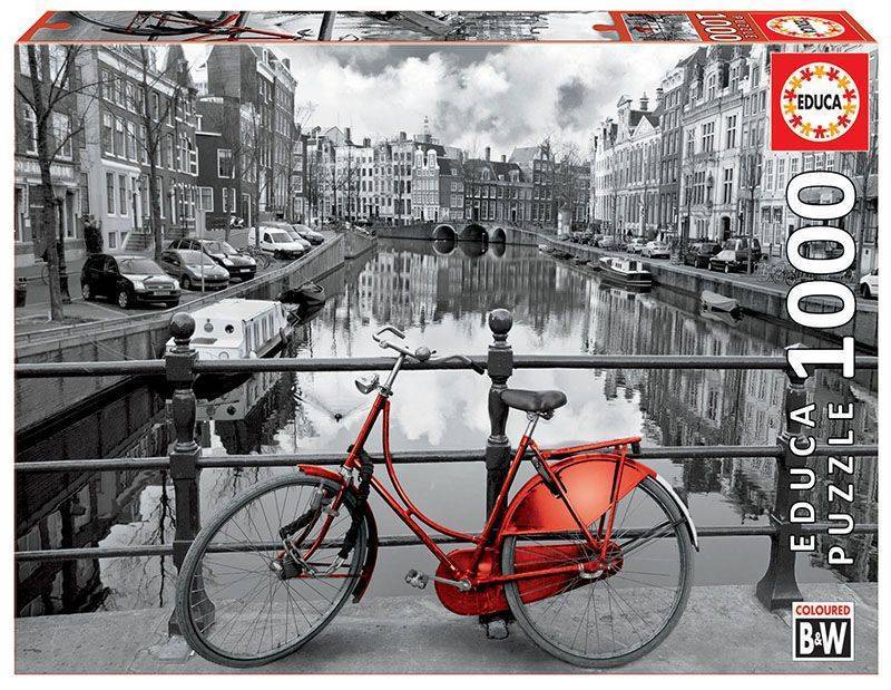 AMSTERDAM, THE NETHERLANDS - COLOURED BLACK - WHITE EDUCA 1000 ΚΟΜΜΑΤΙΑ