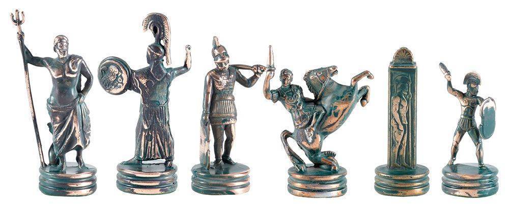 MANOPOULOS ΠΙΟΝΙΑ ΓΙΑ ΣΚΑΚΙ MANOPOULOS "ΕΛΛΗΝΙΚΗ ΜΥΘΟΛΟΓΙΑ" ΜΕΣΑΙΟ ΜΕΤΑΛΛΙΚΑ ΠΡΑΣΙΝΟ/ΧΡΥΣΟ 6.5CM