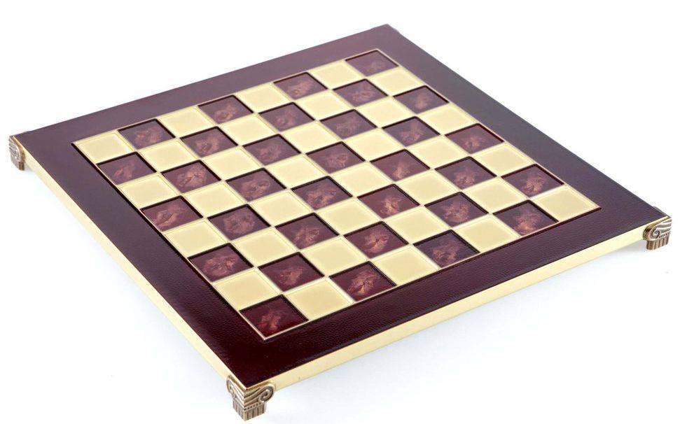 ΣΚΑΚΙΕΡΑ MANOPOULOS ΜΠΡΟΥΤΖΙΝΗ ΚΟΚΚΙΝΟ 28X28CM