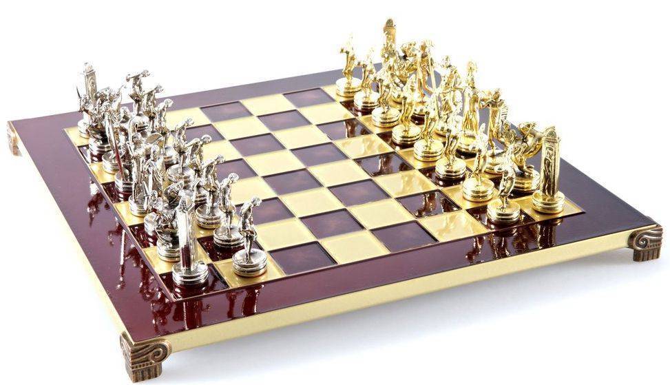 MANOPOULOS ΣΚΑΚΙ ΜΕΤΑΛΛΙΚΟ MANOPOULOS "ΔΙΣΚΟΒΟΛΟΣ" ΜΕΣΑΙΟ ΚΟΚΚΙΝΟ ΧΡΥΣΟ/ΑΣΗΜΕΝΙΟ 36X36CM