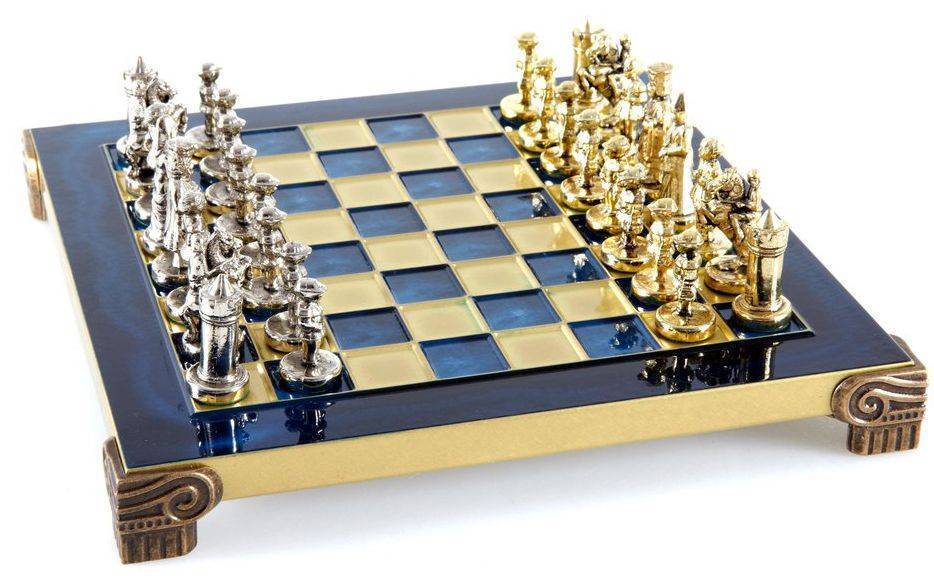 ΣΚΑΚΙ ΜΕΤΑΛΛΙΚΟ MANOPOULOS "ΒΥΖΑΝΤΙΝΟ" ΜΙΚΡΟ ΜΠΛΕ 20X20CM MANOPOULOS