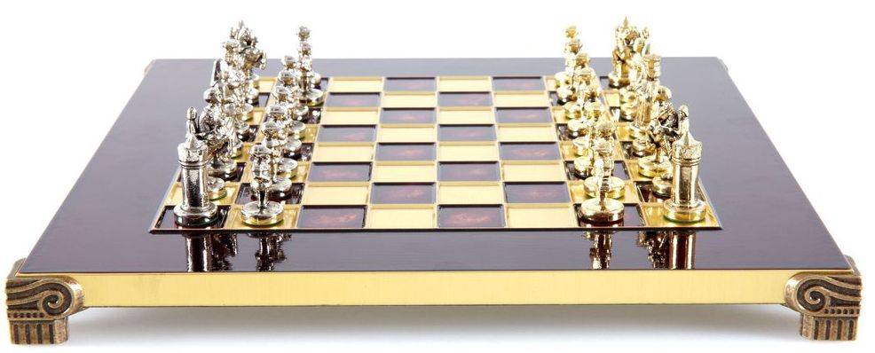 ΣΚΑΚΙ ΜΕΤΑΛΛΙΚΟ MANOPOULOS "ΒΥΖΑΝΤΙΝΟ" ΜΙΚΡΟ ΚΟΚΚΙΝΟ 20X20CM MANOPOULOS