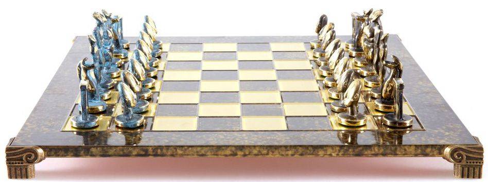 ΣΚΑΚΙ ΜΕΤΑΛΛΙΚΟ MANOPOULOS "ΚΥΚΛΑΔΙΚΗ ΤΕΧΝΗ" ΜΕΓΑΛΟ ΜΠΡΟΝΖΕ ΜΠΛΕ/ΜΠΡΟΝΖΕ 44X44CM MANOPOULOS