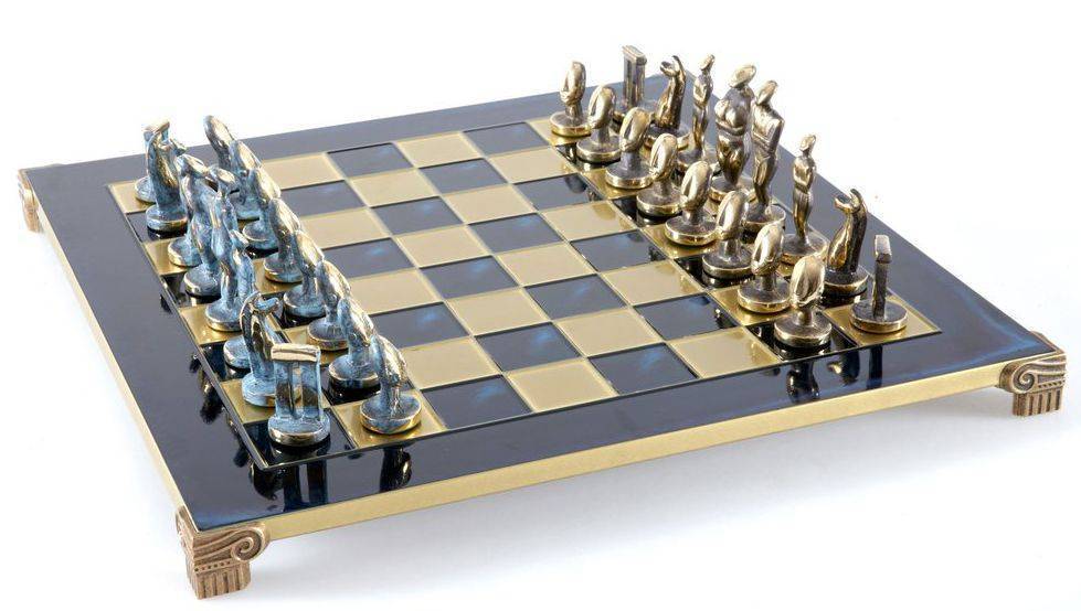 ΣΚΑΚΙ ΜΕΤΑΛΛΙΚΟ MANOPOULOS "ΚΥΚΛΑΔΙΚΗ ΤΕΧΝΗ" ΜΕΓΑΛΟ ΜΠΛΕ ΜΠΛΕ/ΜΠΡΟΝΖΕ 44X44CM MANOPOULOS