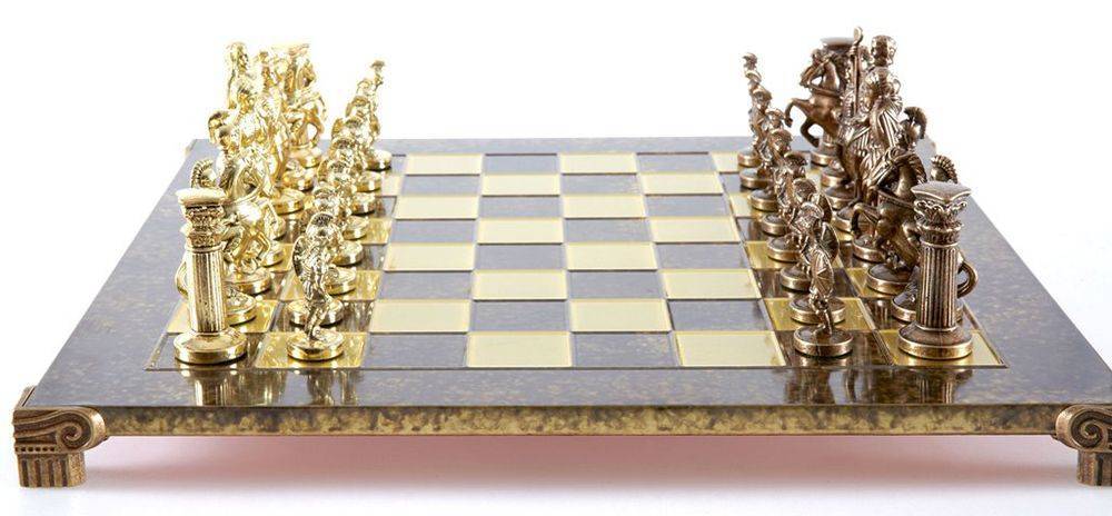 ΣΚΑΚΙ ΜΕΤΑΛΛΙΚΟ MANOPOULOS "ΕΛΛΗΝΟΡΩΜΑΪΚΗ ΕΠΟΧΗ" ΜΕΓΑΛΟ ΜΠΡΟΝΖΕ 44X44CM MANOPOULOS