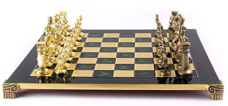 ΣΚΑΚΙ ΜΕΤΑΛΛΙΚΟ MANOPOULOS "ΕΛΛΗΝΟΡΩΜΑΪΚΗ ΕΠΟΧΗ" ΜΕΓΑΛΟ ΠΡΑΣΙΝΟ 44X44CM MANOPOULOS