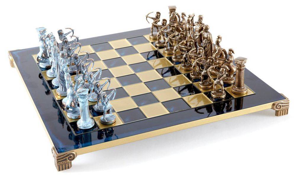 ΣΚΑΚΙ ΜΕΤΑΛΛΙΚΟ MANOPOULOS "ΤΟΞΟΤΗΣ" ΜΕΓΑΛΟ ΜΠΛΕ ΜΠΛΕ/ΚΑΦΕ 44X44CM