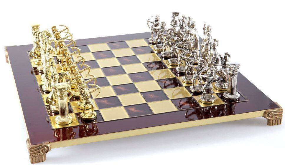 MANOPOULOS ΣΚΑΚΙ ΜΕΤΑΛΛΙΚΟ MANOPOULOS "ΤΟΞΟΤΗΣ" ΜΕΓΑΛΟ ΚΟΚΚΙΝΟ ΧΡΥΣΟ/ΑΣΗΜΙ 44X44CM