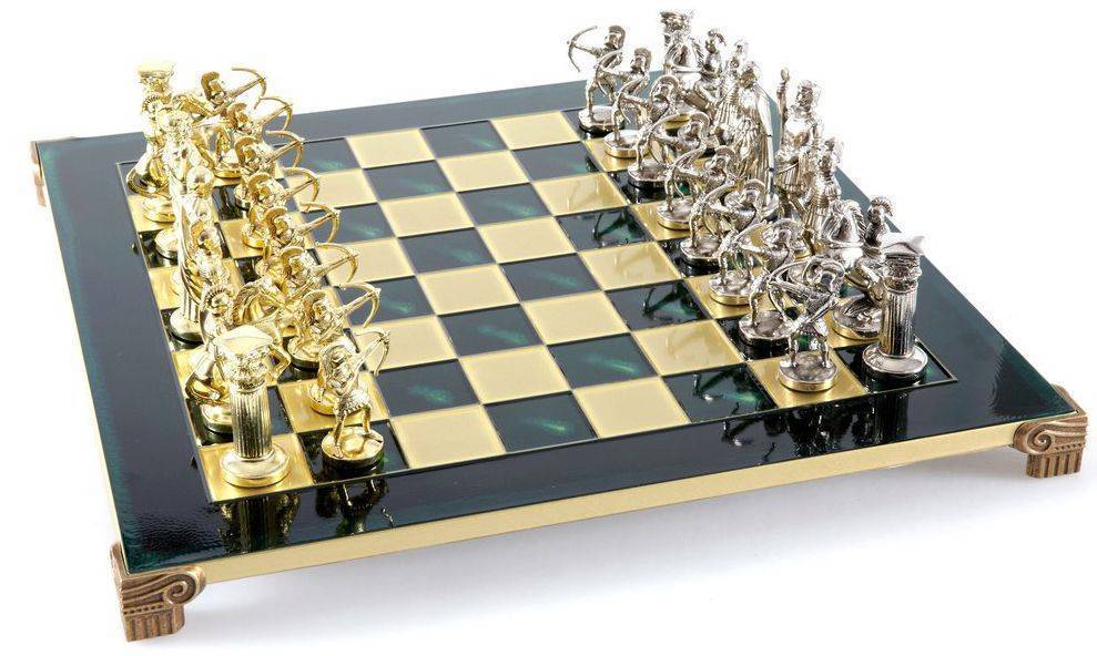 ΣΚΑΚΙ ΜΕΤΑΛΛΙΚΟ MANOPOULOS "ΤΟΞΟΤΗΣ" ΜΕΓΑΛΟ ΠΡΑΣΙΝΟ ΧΡΥΣΟ/ΑΣΗΜΙ 44X44CM