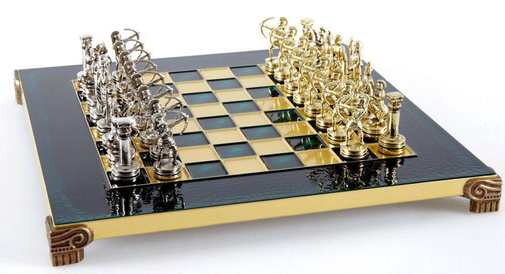 ΣΚΑΚΙ ΜΕΤΑΛΛΙΚΟ MANOPOULOS "ΤΟΞΟΤΗΣ" ΜΙΚΡΟ ΜΠΛΕ ΧΡΥΣΟ/ΑΣΗΜΙ 28X28CM